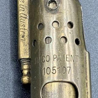 WWI Austrian IMCO IFA Pat.  105107 Sliding Brass Trench Cigarette Pocket Lighter 3