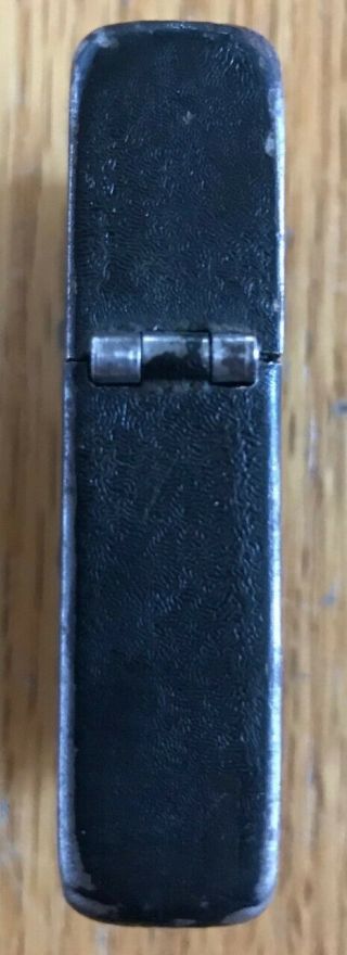 Vintage WWII Black Crackle Zippo Lighter 3 Barrel 2