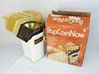 Vintage 1981 Presto Popcorn Now Hot Air Popcorn Popper Maker