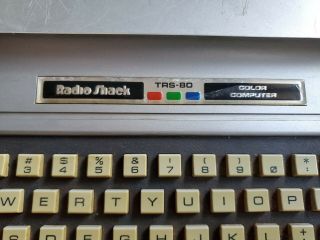 TRS - 80 Color Computer from Radio Shack Tandy 2 Joysticks w/ books Vintage 3