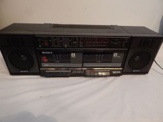 Vintage Sony Boombox Cfs - W400 Dual Cassette Am/fm Needs Work