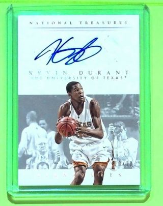 2015 National Treasures Multi Sport Kevin Durant Texas Auto 10/10 Gold