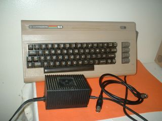 Vintage Commodore 64 Keyboard Dark Keys Powers On P2207857 Power Supply And Cord