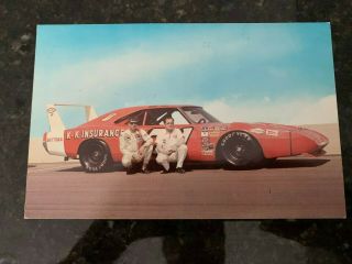 Vintage 1970 Bobby Isaac Dodge Daytona Nascar Postcard