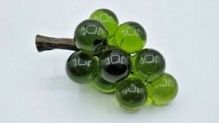 Vintage Lucite Acrylic Grapes Cluster Green Mid Century Modern Decor