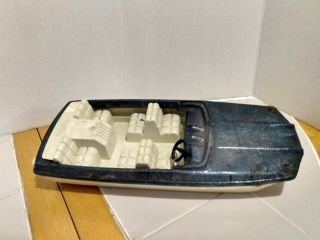 Rare Vintage Tonka Runabout Boat 13 " L X 5 - 1/4 " W Blue/cream Plastic No Windshield