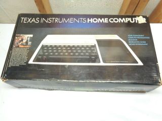 Vintage Ti - 99/4a Texas Instrument Home Computer Box Rf & Power Cables