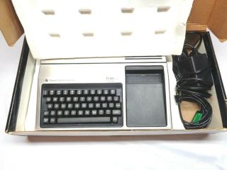 Vintage TI - 99/4a TEXAS INSTRUMENT Home Computer Box RF & Power Cables 2