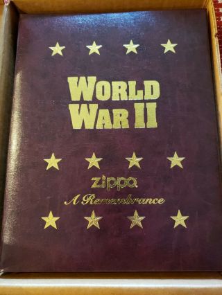 Rare Limited Edition Box Set Of 4 Brass Zippo Lighter Ww2 World War Ii Volume 1