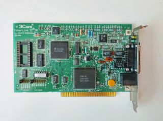 3com Etherlink Ii Tp (3c503 - Tp) Rev C Network Adapter Card Isa 8 - Bit Rj45 Ibm Pc