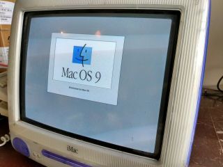 Vintage Apple Imac M5521 All In One Desktop Computer - Blue Mac Os 9