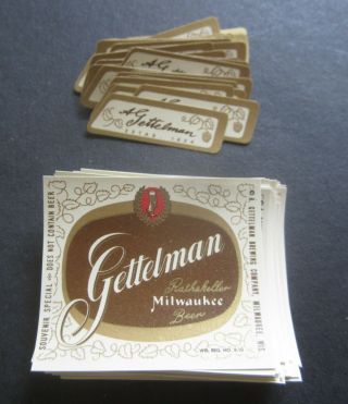 Of 100 Old Vintage - Gettelman - Mini Beer Labels - Milwaukee