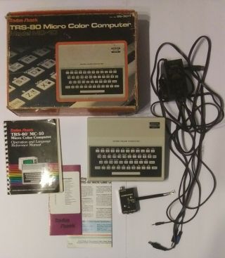 Radio Shack Trs - 80 Mc - 10 Micro Color Computer W/ Box,