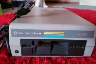 Commodore 64 Single Floppy Disk Drive 1541 Vintage W Power Cord &