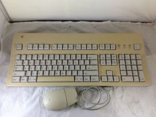 Vintage Apple Mac Macintosh Extended Keyboard Ii M3501 & Mouse M2706 Adb Bus