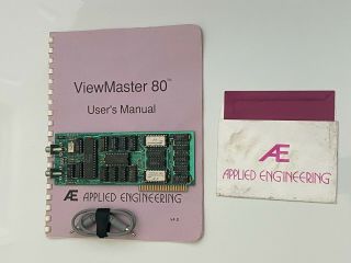 Vintage Applied Engineering Viewmaster 80 Computer Card Apple Ii