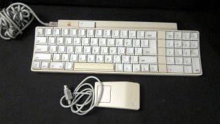 Vintage Rare Apple Keyboard 658 - 4081 For Iigs W/orange Alps,  A9m0331 Mouse