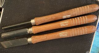 Three Vintage Craftsman Turning Lathe Tools 14.  5 Inch High Speed Steel