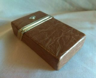 Vintage Rare GUCCI Brown Leather Hard Cigarette Case,  Business Card Case 2