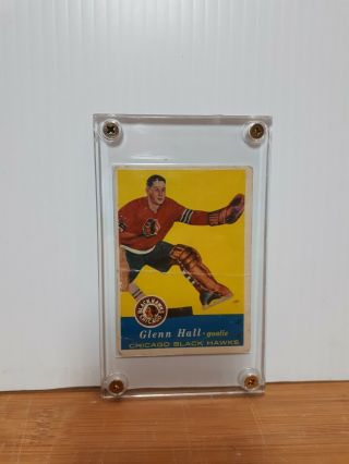 1957 - 58 Topps Glenn Hall Rookie Card Htf