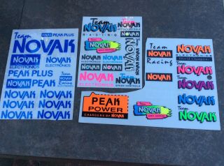 Rc Decals Novak Racing,  Vintage,  2 Complete Sheets 1 Partial