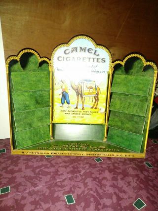 Vintage R.  J.  Reynolds Tobacco Co.  Camel Cigarettes Metal Store Display