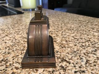 Vintage Ronson Touch Tip Table Lighter Art Deco Bronze Finish 2
