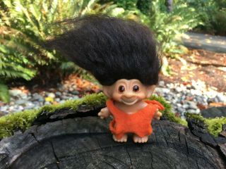 1960s All 3 " Vintage Thomas Dam Troll Doll With Amber Glass Eyes