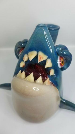 Niko Cray Shark American Glass Shipped In Hard Case One Of A Kind