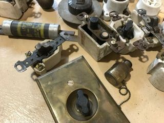 Vintage electric switches,  plugs,  sockets,  fuses,  & misc. 2