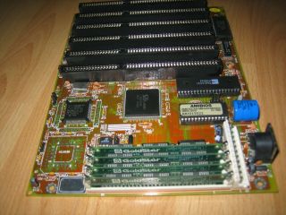 PC/AT ISA Baby - size 386 40 MHz 80386SX Motherboard w/ AMD CPU and 4M RAM 3