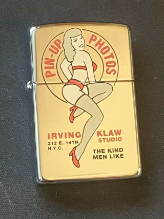 Vintage 1995 Zippo Pin - Up Photos Irving Klaw Studio 31