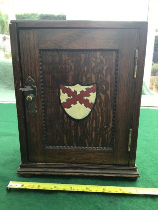 Quality Vintage Ww2 Pipe Smokers Oak Cabinet Presented By St Austell Home Guard