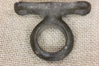 Old Plant Hook Bird Cage Hanger 7/8” Ring Vintage Barn Find Galvanized Cast Iron