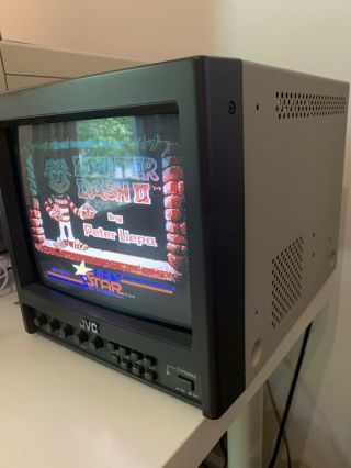 JVC TM - 910SU broadcast monitor,  vintage gaming.  Atari 800 XL 130XE Commodore 64 2