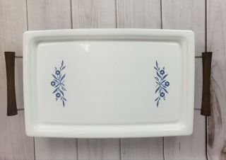 Vintage Corning Ware Cornflower Warming Tray With Rack No Cord - Model P - 54