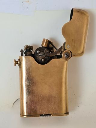 Vintage Gold Plated Thorens Push Button Petrol Lighter