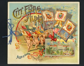 1888 N6 Allen & Ginter Cigarettes City Flags Tobacco Card Album Rare