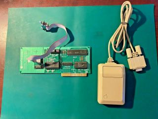 Apple Ii Iie Mouse With Interface Card,  And