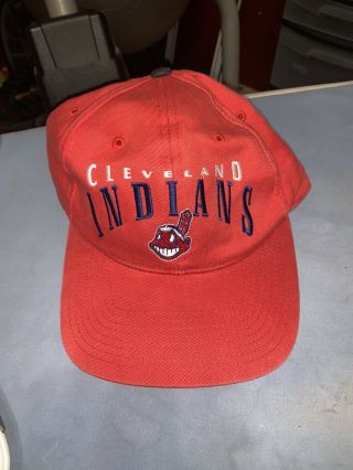 Vtg Cleveland Indians Snapback Hat