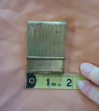 Vintage Art Deco Brass Pocket Matchbook Case Holder,  Match Safe Fob