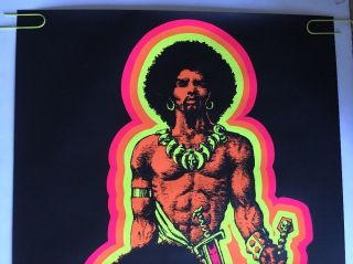 Man & Woman I Houston Blacklight Vintage Poster Psychedelic 1970 Afro 2