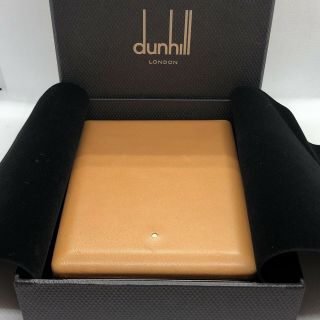 Rare Nib Dunhill “white Spot” Brown Leather Sidecar Cigarette Case
