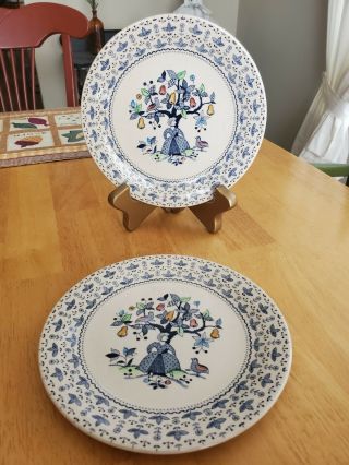 Vintage Johnson Bros Sugar And Spice Ironstone 7 " Bread/butter Plates Set Of 2