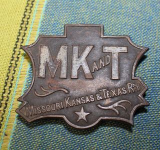 Rare Antique Cast Iron Mk&t " Katy " Railroad Match Safe Mo Ks Tx