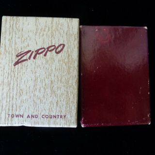 Zippo Lighter Town & Country Wood Grain Box RARE Trout 3