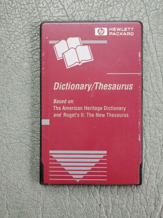 Hp F1005a Dictionary Thesaurus Pcmcia Card - Hp 95lx 100lx 200lx Palmtop