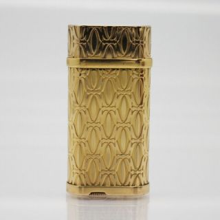 Cartier Gas Lighter 2c Motif Gold Oval Lg1020