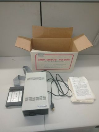 Vintage Tandy Color Computer Fd 500 Disk Drive Box And Reference Guide