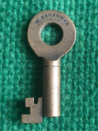 Vintage W.  Bohannan Brooklyn N.  Y.  Barrel/hollow Key Made Of Brass